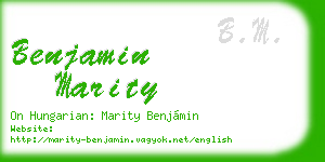 benjamin marity business card